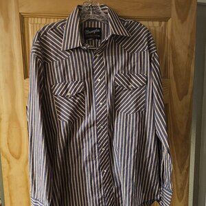 Vintage wrangler pearl snap